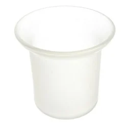 BICCHIERE DI RICAMBIO PORTA SCOPINO WC IN VETRO SATINATO BAGNO ACCESSORI 52597