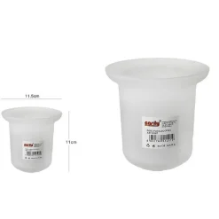 BICCHIERE DI RICAMBIO PORTA SCOPINO WC IN VETRO SATINATO BAGNO ACCESSORI 52597