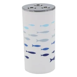 BICCHIERE PORTA SPAZZOLINO 3 FORI IN PLASTICA ACCESSORIO BAGNO PESCIOLINI 69882