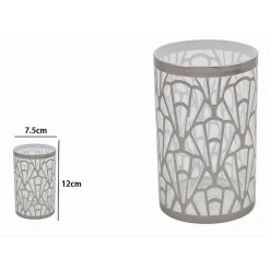 BICCHIERE PORTA SPAZZOLINI ACCESSORIO BAGNO ARGENTO CONTEMPORANEO ARREDO 59101