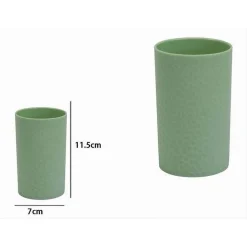 BICCHIERE PORTA SPAZZOLINI DA DENTI COLORE VERDE ACCESSORIO ARREDO BAGNO 79787