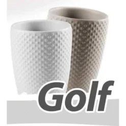 BICCHIERE PORTA SPAZZOLINI BAGNO 11 CM IN CERAMICA GOLF COLORI ASSORTITI 749612
