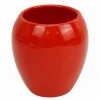BICCHIERE PORTA SPAZZOLINI CERAMICA ROSSO MODERNO ACCESSORIO ARREDO BAGNO 79261
