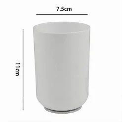 BICCHIERE PORTA SPAZZOLINI DENTIFRICIO BIANCO ACCESSORI ARREDO PER BAGNO 69463