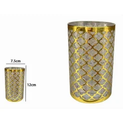 BICCHIERE PORTA SPAZZOLINI ACCESSORIO BAGNO ORO STILE BAROCCO ARREDO BAGNI 59104