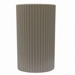 BICCHIERE PORTA SPAZZOLINI COLORE BEIGE RIGATO ACCESSORIO PER ARREDO BAGNO 79167
