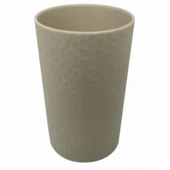 BICCHIERE PORTA SPAZZOLINI DA DENTI COLORE BEIGE ACCESSORI ARREDO DA BAGNO 79179