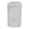 BICCHIERE PORTA SPAZZOLINI EFFETTO MARMO BIANCO ACCESSORIO ARREDO DA BAGNO 87830