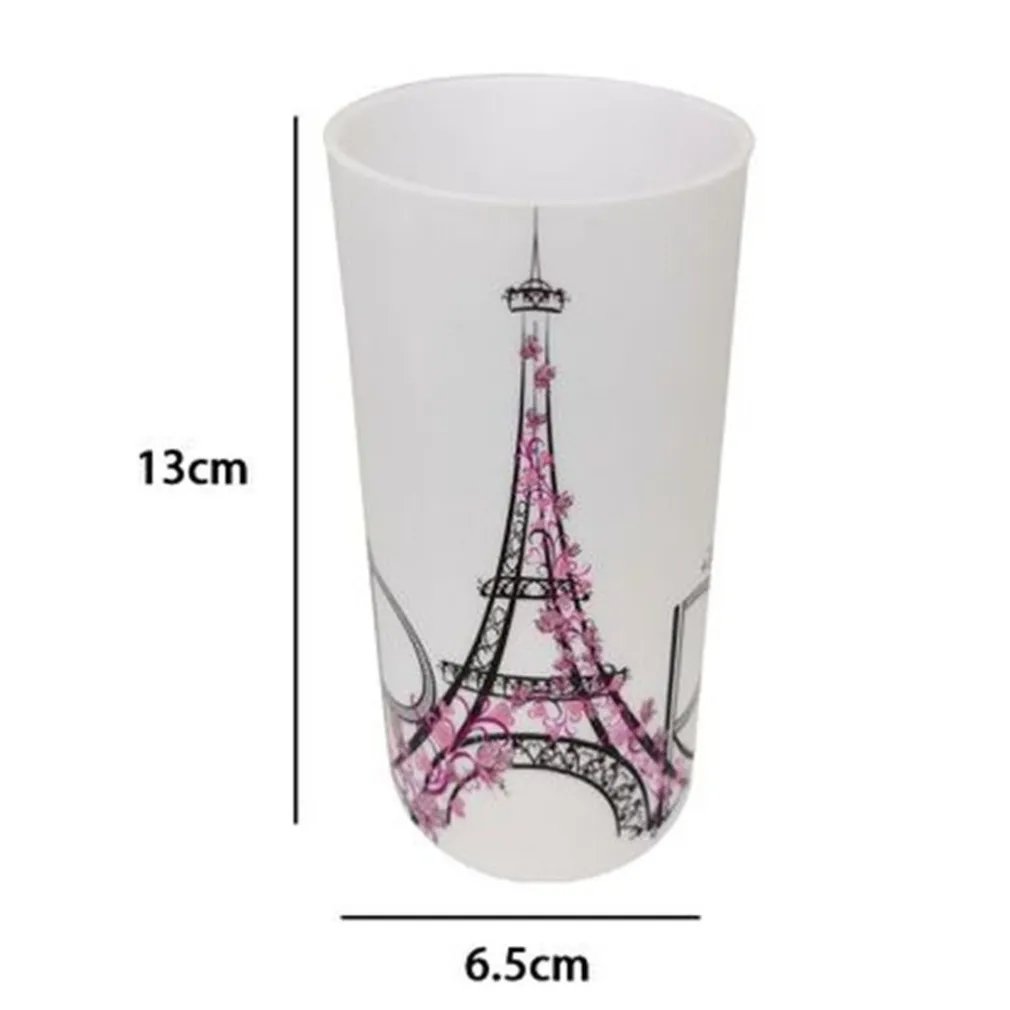 BICCHIERE PORTA SPAZZOLINO DECORATO SCRITTA PARIS ACCESSORI ARREDO BAGNO 87040