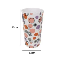 BICCHIERE PORTASPAZZOLINI DENTIFRICIO SFERE ASTRATTE BAGNO ACCESSORI ARREDO 87082