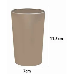 BICCHIERE PORTASPAZZOLINI DENTIFRICIO COLORE TORTORA ACCESSORI ARREDO BAGNO 79191