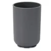 BICCHIERE PORTASPAZZOLINI DENTIFRICIO GRIGIO SILVER ACCESSORI ARREDO BAGNO 79894