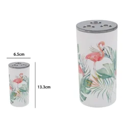 BICCHIERE PORTASPAZZOLINO 3 FORI FENICOTTERI IN PLASTICA ACCESSORIO BAGNO 69965