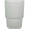 BICCHIERE RICAMBIO PORTA SPAZZOLINO IN VETRO SATINATO BAGNO ACCESSORI 9,5X6,7 CM