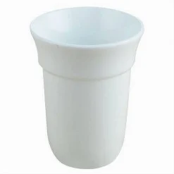 BICCHIERE RICAMBIO PORTA SCOPINO WC IN CERAMICA BIANCA BAGNO ACCESSORIO 59348