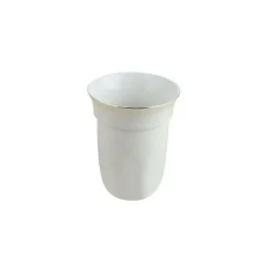 BICCHIERE RICAMBIO PORTA SCOPINO WC CERAMICA BORDI DORATI BAGNO ACCESSORI 59343