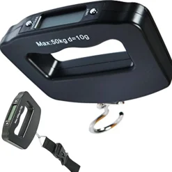 BILANCIA DIGITALE CON FASCIA MAX 50KG PESA BAGAGLI MANO VALIGIE PORTATILE