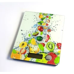 BILANCIA DIGITALE LCD PIATTO RIPIANO IN VETRO DA CUCINA 5KG DA1GR A 5KG FANTASIA