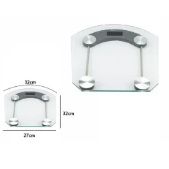 BILANCIA PESAPERSONE DIGITALE PESA PERSONA ELETTRONICA VETRO FINO A 180KG 60427