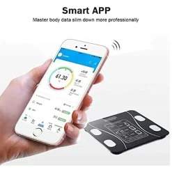 BILANCIA PESAPERSONE PROFESSIONALE NERA IMPEDENZIOMETRICA BLUETOOTH DIGITALE CON APP