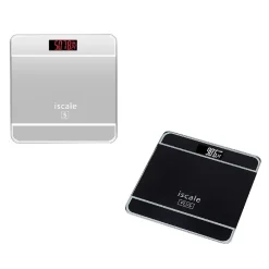 BILANCIA PESAPERSONE QUADRATA VETRO BAGNO SCHERMO LCD ELETTRONICA DIGITALE MAX 180KG