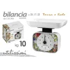 BILANCIA PORTATILE DA CUCINA ANALOGICA MAX.10KG 25X17X22CM DECORO MOSAICO 828492