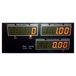 BILANCIA PROFESSIONALE DA BANCO DIGITALE MAX 50KG 5 GR CON DISPLAY CON SCONTRINO