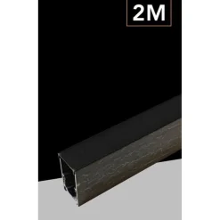 BINARIO LINEARE ESTERNO IN ALLUMINIO NERO PER TRACK LIGHTS MAGNETICHE DC 48V 2MT GF-3-2M