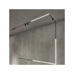 BINARIO MAGNETICO NERO 2MT 48V DA INCASSO PER FARETTI LED CON COPERTURA TK670-2M
