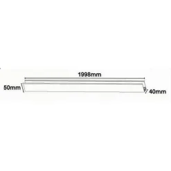 BINARIO MAGNETICO NERO 2MT 48V DA INCASSO PER FARETTI LED CON COPERTURA TK670-2M