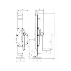 BINDA MECCANICA A MANOVELLA NOVAMACH PORTATA CRICK SOLLEVAMENTO