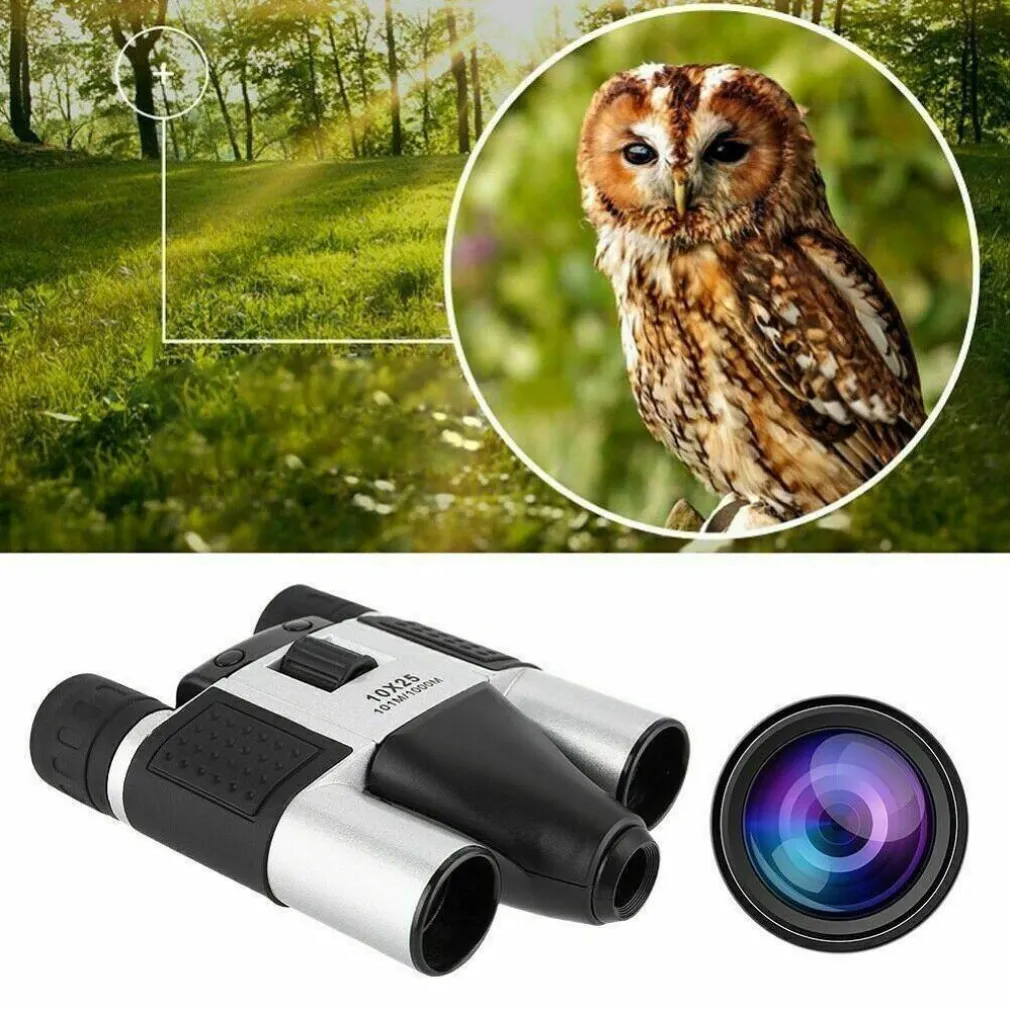 BINOCOLO CON FOTOCAMERA DIGITALE TELESCOPIO TF MICROSD 10X25 DT08 1.3MP CMOS