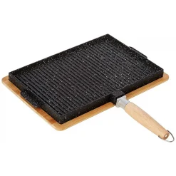 BISTECCHIERA PIASTRA GRILL 2 IN 1 LISCIO E GRIGLIATO RETTANGOLARE SIRIO