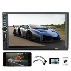 BLUETOOTH AUTORADIO 7" 2 DIN TOUCH SCREEN STEREO MP5 MP3 MEDIA PLAYER 7018B