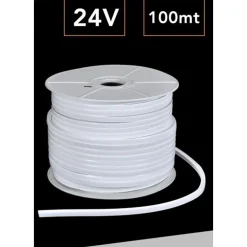 BOBINA 100 MT STRIP LED FLESSIBILE DC 24V 9W/MT DIVISIBILE DA ESTERNO IP65 1010-2025