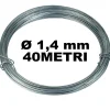 BOBINA MATASSA FILO FERRO FILATO CROMATO DIAMETRO 1,4MM PER 40 METRI