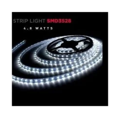 BOBINA STRISCIA LED 3528 FLESSIBILE 5M ADESIVA LUCE BIANCA INTERNO ESTERNO IP65