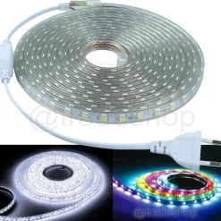 BOBINA STRISCIA STRIP LED 5050 FLESSIBILE PROFILO SILICONE 5M 10M LUCE ESTERNO