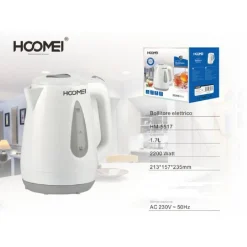 BOLLITORE ELETTRICO 2200 WATT 1.7 LITRI CON BASE GIREVOLE 360° PER BEVANDE CALDE