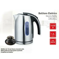 BOLLITORE ELETTRICO 1630 WATT 1.2 LITRI PER TE' TISANE INFUSI E BEVANDE CALDE