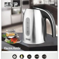 BOLLITORE ELETTRICO A CARAFFA DA 1,2LT IN ACCIAIO INOX PER TE' E INFUSI 1370W