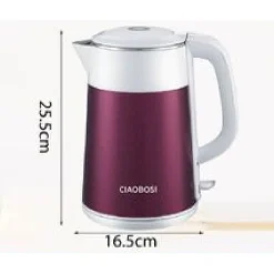 BOLLITORE ELETTRICO IN ACCIAIO INOX 2 LITRI 2000W ACQUA UFFICIO VIAGGI TX-9942