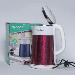 BOLLITORE ELETTRICO IN ACCIAIO INOX 2 LITRI 2000W ACQUA UFFICIO VIAGGI TX-9942