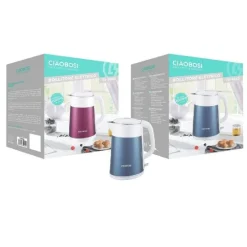 BOLLITORE ELETTRICO IN ACCIAIO INOX 2 LITRI 2000W ACQUA UFFICIO VIAGGI TX-9942