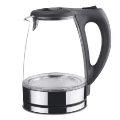 BOLLITORE ELETTRICO IN VETRO 1,7LT 2200W ACQUA CALDA CORDLESS CON LUCE LED BLU