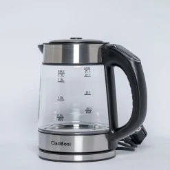 BOLLITORE ELETTRICO IN VETRO CAPACITÀ 1,7 LT 2000 W ACQUA UFFICIO VIAGGI TX-9944