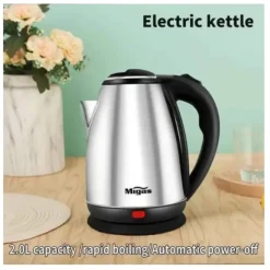 BOLLITORE ELETTRICO 2LT IN ACCIAIO 1500W PER ACQUA CALDA RESISTENTE SPEGNIMENTO AUTOMATICO