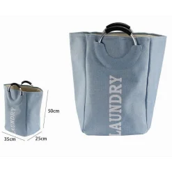 BORSA CESTO PORTA BIANCHERIA CONTENITORE BUCATO CON MANICI