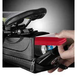 BORSA DA SELLA IMPERMEABILE PER BICI CON LUCE POSTERIORE RICARICABILE USB ZX-9428