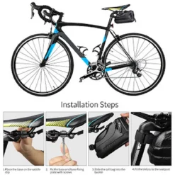 BORSA DA SELLA IMPERMEABILE PER BICI CON LUCE POSTERIORE RICARICABILE USB ZX-9428